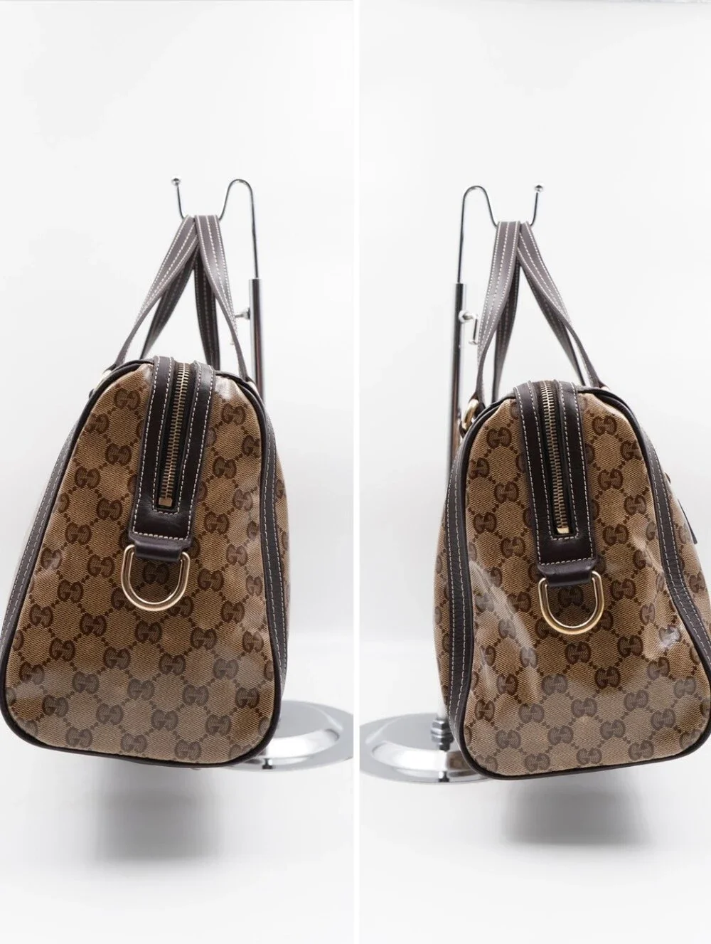 CM18 💗 Gucci Crystal Monogram Duchessa Boston Bag